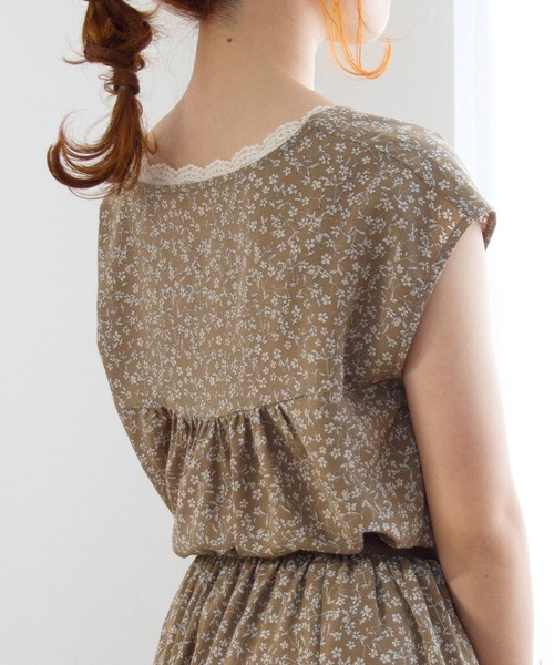 Crisp（クリスプ）の「フラワーフレンチブラウス（シャツ/ブラウス・レディース・ブルー/ブラウン・FREE）」の15枚目の写真