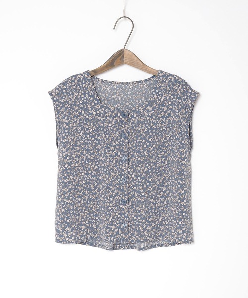 Crisp（クリスプ）の「フラワーフレンチブラウス（シャツ/ブラウス・レディース・ブルー/ブラウン・FREE）」の17枚目の写真