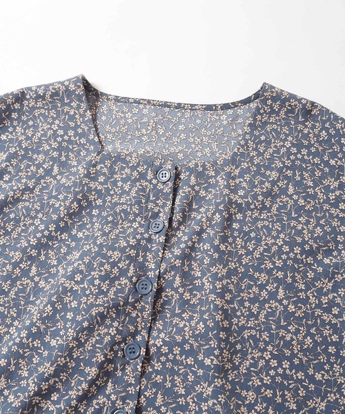 Crisp（クリスプ）の「フラワーフレンチブラウス（シャツ/ブラウス・レディース・ブルー/ブラウン・FREE）」の21枚目の写真