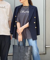 natural couture | あおいさんコラボCherishロープ刺繍ゆるT(Tシャツ/カットソー)