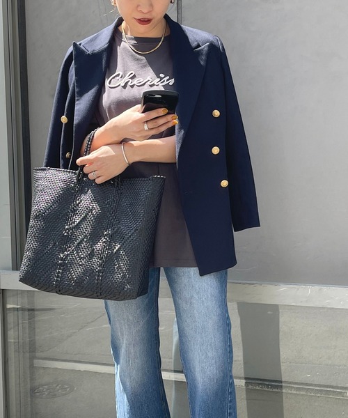 natural couture(ナチュラルクチュール)の「あおいさんコラボCherishロープ刺繍ゆるT(Tシャツ/カットソー・レディース・ミント/ブラック/ベージュ/オフホワイト・FREE)」の12枚目の写真