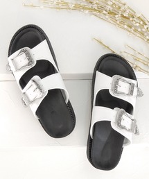 minia（ミニア）の「ダブルバックルスライダーサンダル　□（サンダル）」