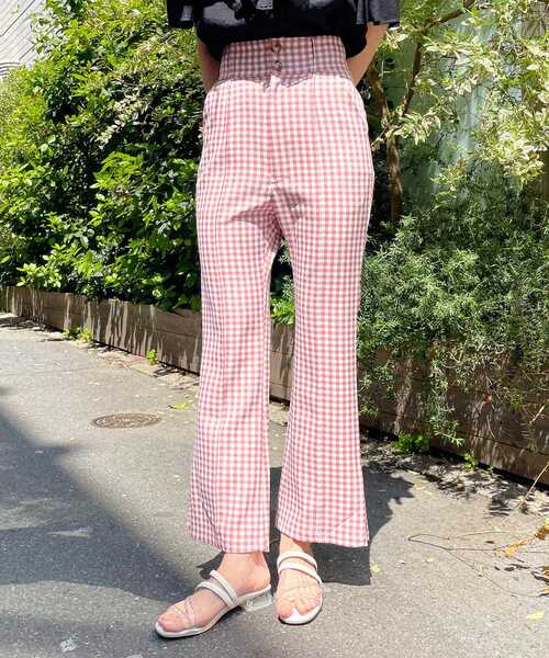MAJESTIC LEGON(マジェスティックレゴン)の「ギンガムスリムパンツ(その他パンツ・レディース・ブラック系その他/ベージュ系その他2/ピンク系その他2・SMALL/MEDIUM)」の10枚目の写真