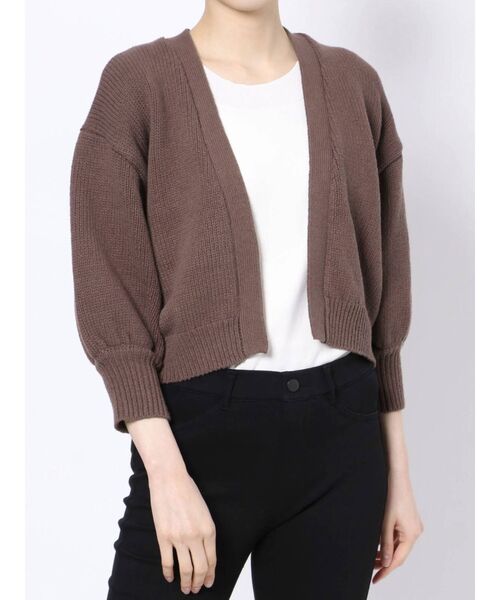 LAGUNAMOON(ラグナムーン)の「コットンラフカーディガン(カーディガン/ボレロ・レディース・アイボリー/ライトグレー/ブラウン・FREE)」の9枚目の写真