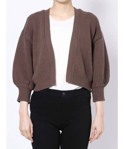 LAGUNAMOON(ラグナムーン)の「コットンラフカーディガン(カーディガン/ボレロ・レディース・アイボリー/ライトグレー/ブラウン・FREE)」の12枚目の写真