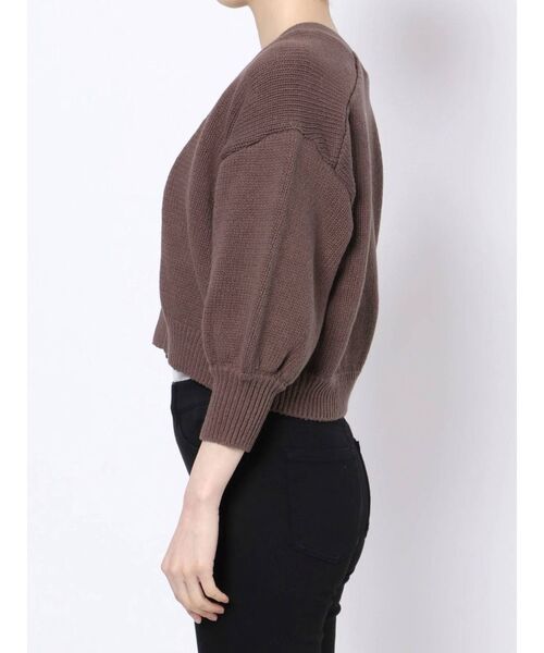 LAGUNAMOON(ラグナムーン)の「コットンラフカーディガン(カーディガン/ボレロ・レディース・アイボリー/ライトグレー/ブラウン・FREE)」の5枚目の写真