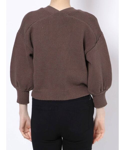 LAGUNAMOON(ラグナムーン)の「コットンラフカーディガン(カーディガン/ボレロ・レディース・アイボリー/ライトグレー/ブラウン・FREE)」の4枚目の写真