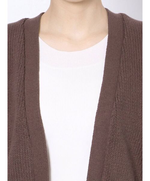 LAGUNAMOON(ラグナムーン)の「コットンラフカーディガン(カーディガン/ボレロ・レディース・アイボリー/ライトグレー/ブラウン・FREE)」の11枚目の写真