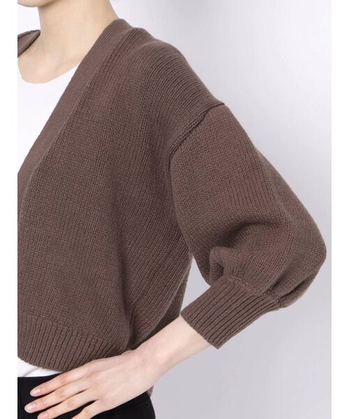 LAGUNAMOON(ラグナムーン)の「コットンラフカーディガン(カーディガン/ボレロ・レディース・アイボリー/ライトグレー/ブラウン・FREE)」の8枚目の写真