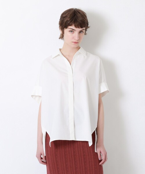 LOVELESS（ラブレス）の「バックプリーツオフショルシャツ（シャツ/ブラウス・レディース・ブラック/オフホワイト/ベージュ系その他・36）」の2枚目の写真