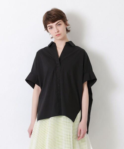 LOVELESS（ラブレス）の「バックプリーツオフショルシャツ（シャツ/ブラウス・レディース・ブラック/オフホワイト/ベージュ系その他・36）」の3枚目の写真