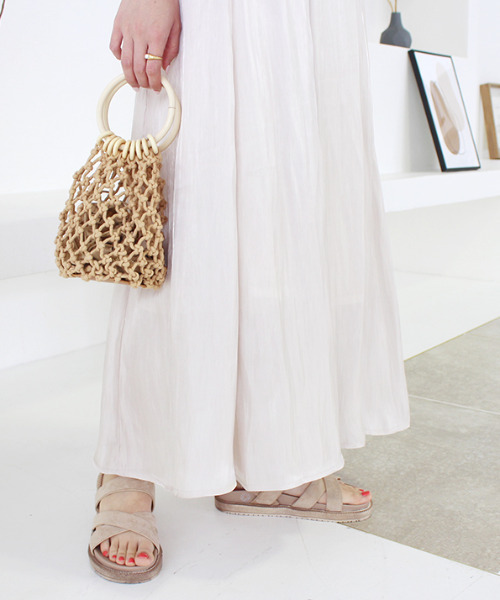 MODE ROBE（モードローブ）の「サテンマーメイドスカート（スカート・レディース・アイボリー/ミント・FREE）」の4枚目の写真