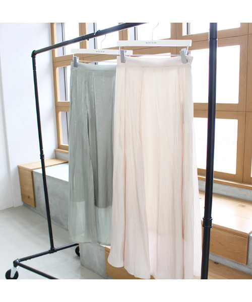 MODE ROBE（モードローブ）の「サテンマーメイドスカート（スカート・レディース・アイボリー/ミント・FREE）」の5枚目の写真