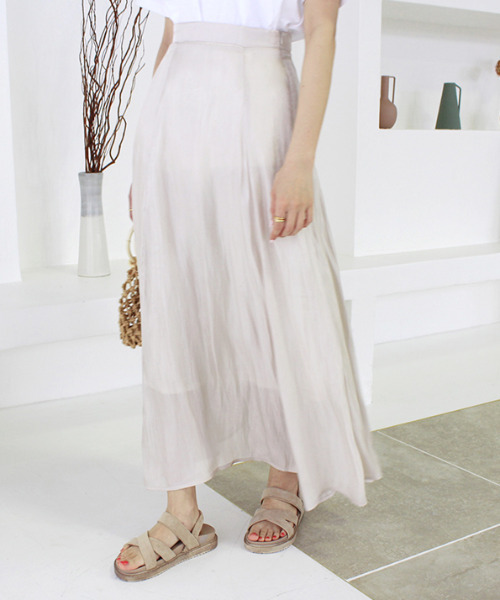 MODE ROBE（モードローブ）の「サテンマーメイドスカート（スカート・レディース・アイボリー/ミント・FREE）」の10枚目の写真