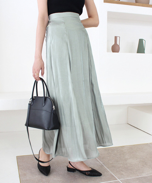 MODE ROBE（モードローブ）の「サテンマーメイドスカート（スカート・レディース・アイボリー/ミント・FREE）」の13枚目の写真
