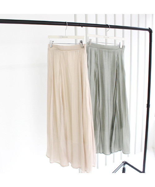MODE ROBE（モードローブ）の「サテンマーメイドスカート（スカート・レディース・アイボリー/ミント・FREE）」の17枚目の写真