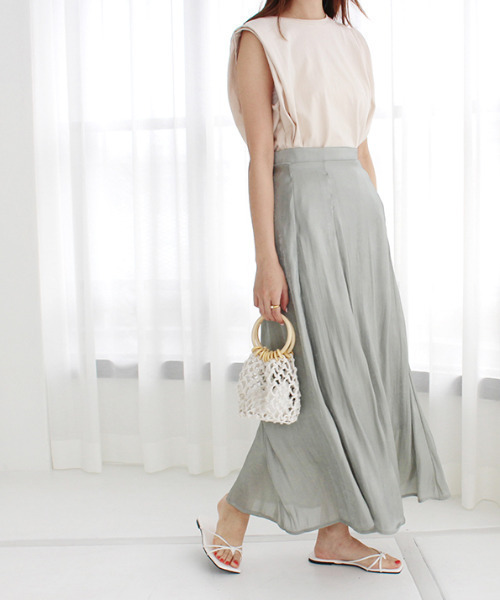 MODE ROBE（モードローブ）の「サテンマーメイドスカート（スカート・レディース・アイボリー/ミント・FREE）」の20枚目の写真