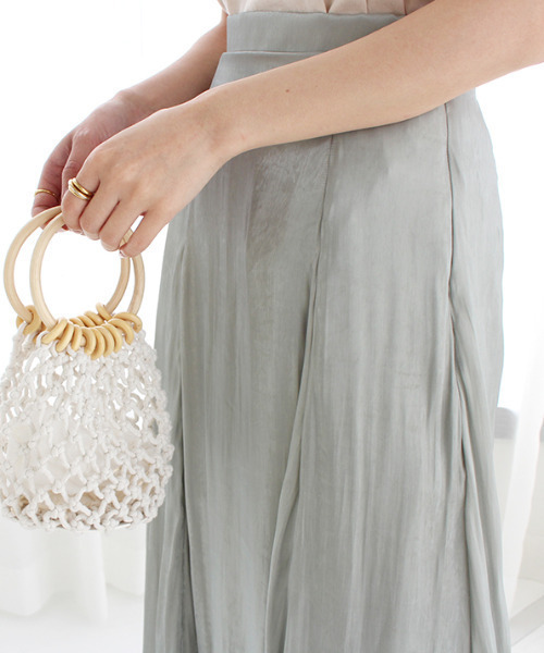 MODE ROBE（モードローブ）の「サテンマーメイドスカート（スカート・レディース・アイボリー/ミント・FREE）」の22枚目の写真