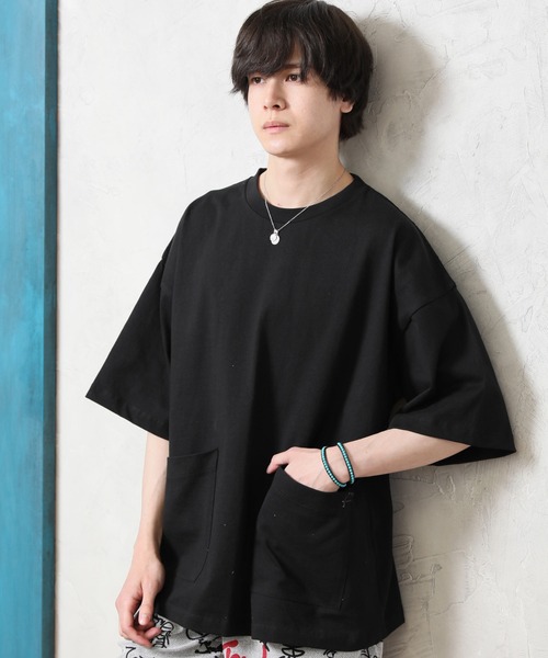 Beno(ビーノ)の「へービーウェイト 10.2oz シェフ ビッグTシャツ(Tシャツ/カットソー・メンズ・アイボリー/ライトイエロー/グレイッシュベージュ/グレー/オフホワイト/ナチュラル/ブラック/スモークピンク/サックスブルー/ラベンダー・L/M/XL)」の3枚目の写真