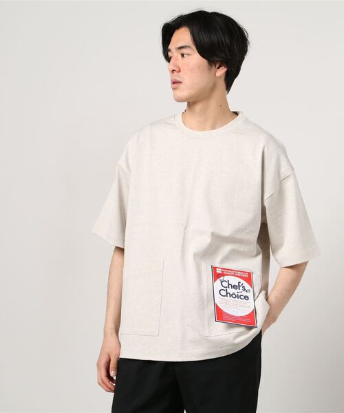Beno(ビーノ)の「へービーウェイト 10.2oz シェフ ビッグTシャツ(Tシャツ/カットソー・メンズ・アイボリー/ライトイエロー/グレイッシュベージュ/グレー/オフホワイト/ナチュラル/ブラック/スモークピンク/サックスブルー/ラベンダー・L/M/XL)」の17枚目の写真