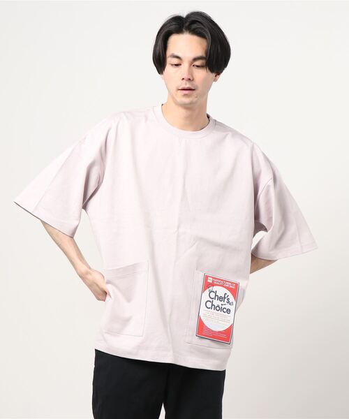 Beno(ビーノ)の「へービーウェイト 10.2oz シェフ ビッグTシャツ(Tシャツ/カットソー・メンズ・アイボリー/ライトイエロー/グレイッシュベージュ/グレー/オフホワイト/ナチュラル/ブラック/スモークピンク/サックスブルー/ラベンダー・L/M/XL)」の19枚目の写真