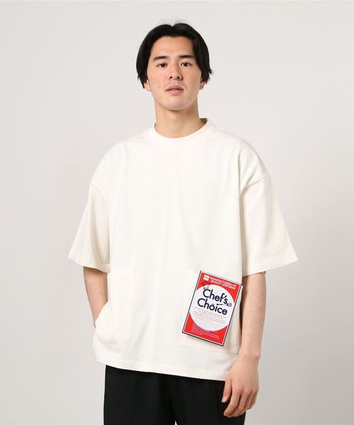 Beno(ビーノ)の「へービーウェイト 10.2oz シェフ ビッグTシャツ(Tシャツ/カットソー・メンズ・アイボリー/ライトイエロー/グレイッシュベージュ/グレー/オフホワイト/ナチュラル/ブラック/スモークピンク/サックスブルー/ラベンダー・L/M/XL)」の21枚目の写真