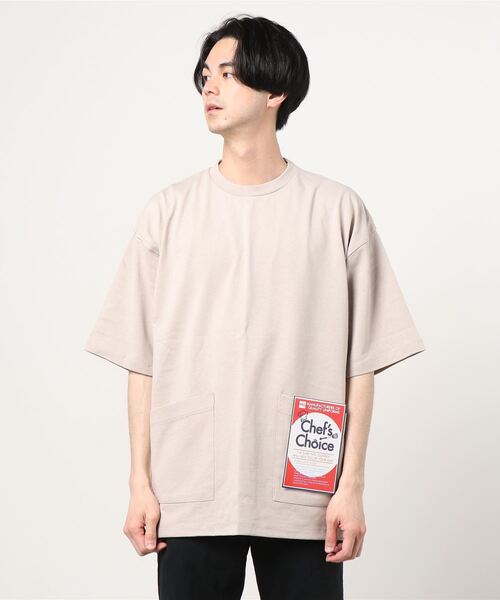 Beno(ビーノ)の「へービーウェイト 10.2oz シェフ ビッグTシャツ(Tシャツ/カットソー・メンズ・アイボリー/ライトイエロー/グレイッシュベージュ/グレー/オフホワイト/ナチュラル/ブラック/スモークピンク/サックスブルー/ラベンダー・L/M/XL)」の18枚目の写真