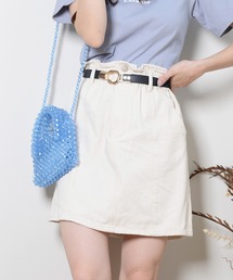 shopnikoniko（ショップニコニコ）の「ベルト付デニムSK（デニムスカート）」