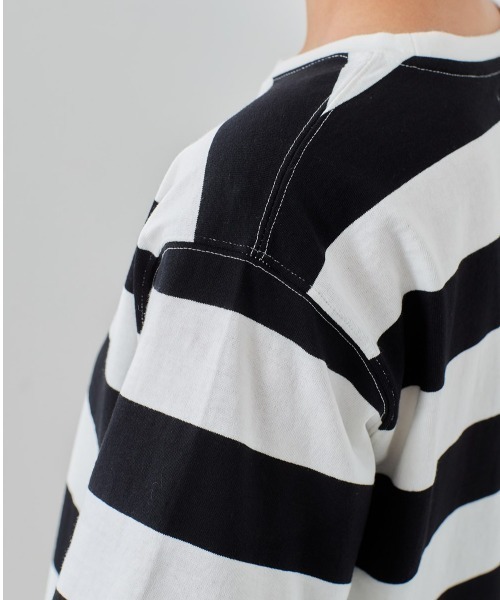 cepo（セポ）の「ボーダーショートスリーブＴｅｅ（Tシャツ/カットソー・レディース・ブラック/パープル/キャメル・M）」の8枚目の写真