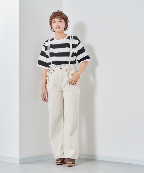 cepo（セポ）の「ボーダーショートスリーブＴｅｅ（Tシャツ/カットソー・レディース・ブラック/パープル/キャメル・M）」の9枚目の写真