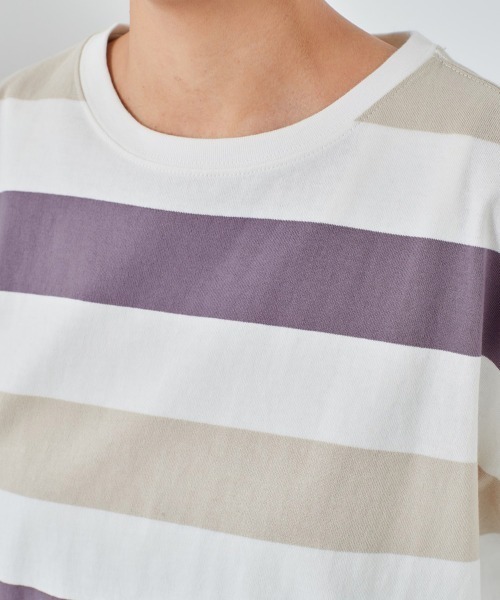 cepo（セポ）の「ボーダーショートスリーブＴｅｅ（Tシャツ/カットソー・レディース・ブラック/パープル/キャメル・M）」の13枚目の写真
