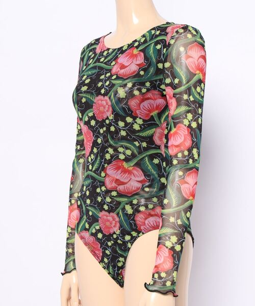 Desigual(デシグアル)の「花柄 スリムボディスーツ(その他トップス・レディース・ブラック・2L/S/M/L)」の2枚目の写真