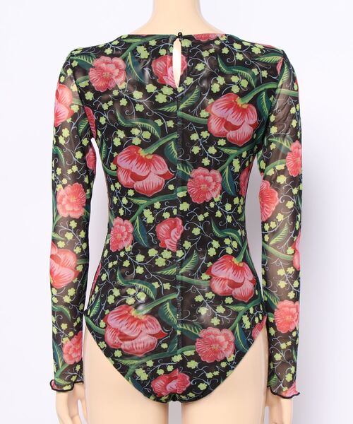Desigual(デシグアル)の「花柄 スリムボディスーツ(その他トップス・レディース・ブラック・2L/S/M/L)」の3枚目の写真