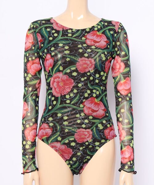 Desigual(デシグアル)の「花柄 スリムボディスーツ(その他トップス・レディース・ブラック・2L/S/M/L)」の4枚目の写真