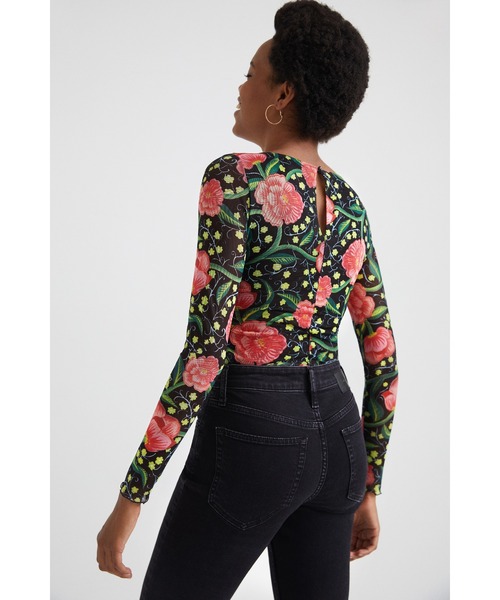 Desigual(デシグアル)の「花柄 スリムボディスーツ(その他トップス・レディース・ブラック・2L/S/M/L)」の9枚目の写真