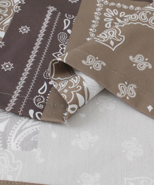 ITEMS URBANRESEARCH（アイテムズ アーバンリサーチ）の「『セットアップ着用可能』クレイジーペイズリー半袖Tシャツ（Tシャツ/カットソー・メンズ・ブラウン/ネイビー/ブラック・LARGE/MEDIUM）」の7枚目の写真