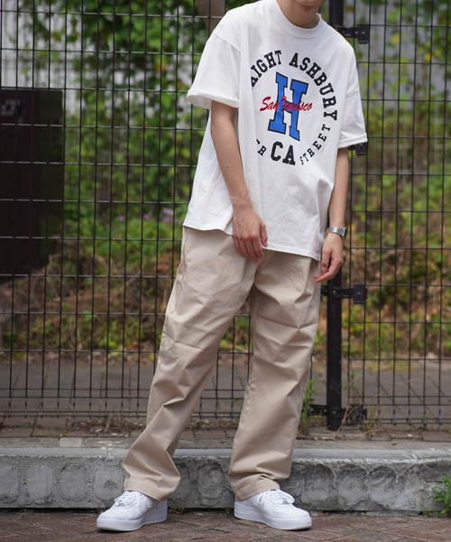 SPINNS（スピンズ）の「【ビッグサイズ】HAIGHT CA フロントロゴ×刺繍カレッジTシャツ（Tシャツ/カットソー・メンズ・ホワイト/ブルー/グリーン・ONESIZE）」の14枚目の写真