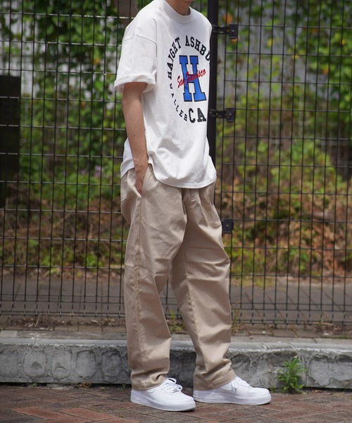 SPINNS（スピンズ）の「【ビッグサイズ】HAIGHT CA フロントロゴ×刺繍カレッジTシャツ（Tシャツ/カットソー・メンズ・ホワイト/ブルー/グリーン・ONESIZE）」の15枚目の写真