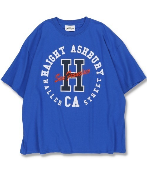 SPINNS（スピンズ）の「【ビッグサイズ】HAIGHT CA フロントロゴ×刺繍カレッジTシャツ（Tシャツ/カットソー・メンズ・ホワイト/ブルー/グリーン・ONESIZE）」の10枚目の写真