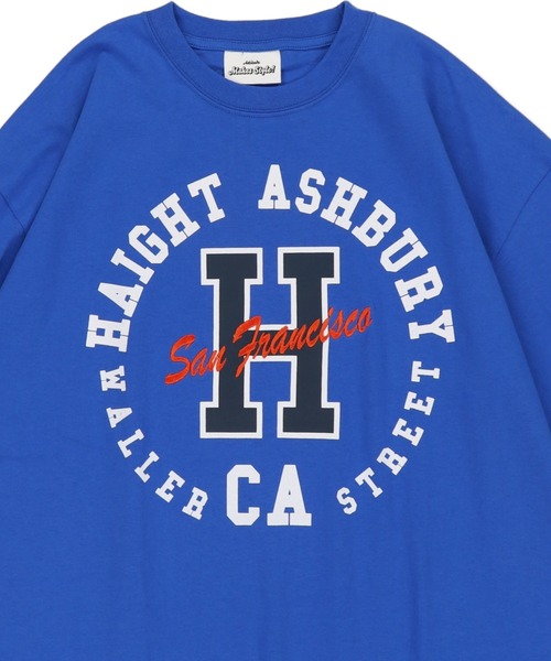 SPINNS（スピンズ）の「【ビッグサイズ】HAIGHT CA フロントロゴ×刺繍カレッジTシャツ（Tシャツ/カットソー・メンズ・ホワイト/ブルー/グリーン・ONESIZE）」の12枚目の写真