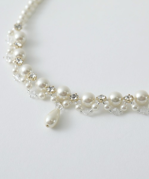 パール＆ビジュー パーティーネックレス（ネックレス）｜niana（ニアナ