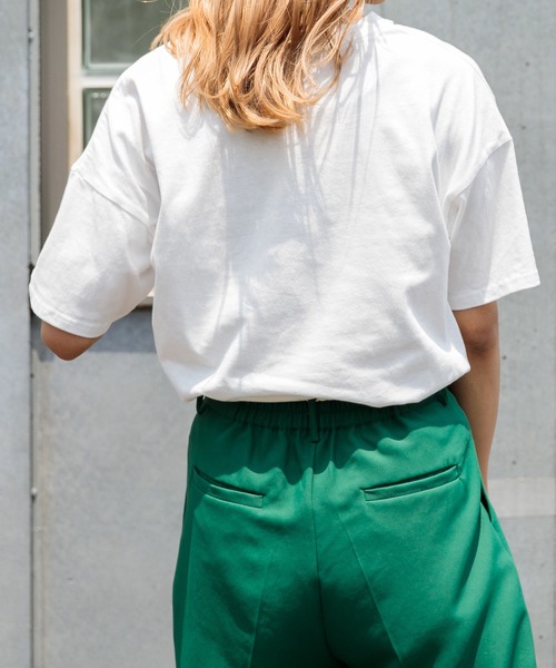 Adoon plain（アドーンプレーン）の「【華奢見え！】アソートプリントTシャツ（Tシャツ/カットソー・レディース・ホワイト/ネイビー/オフホワイト/オレンジ・FREE）」の11枚目の写真