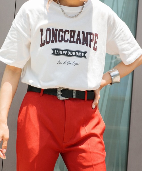 Adoon plain（アドーンプレーン）の「【華奢見え！】アソートプリントTシャツ（Tシャツ/カットソー・レディース・ホワイト/ネイビー/オフホワイト/オレンジ・FREE）」の16枚目の写真