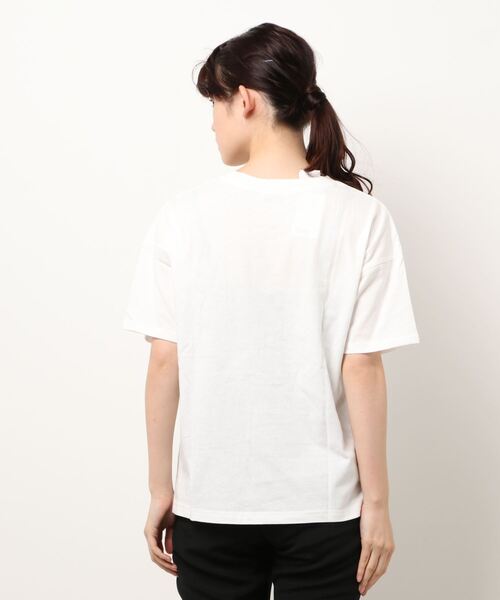 Adoon plain（アドーンプレーン）の「【華奢見え！】アソートプリントTシャツ（Tシャツ/カットソー・レディース・ホワイト/ネイビー/オフホワイト/オレンジ・FREE）」の7枚目の写真