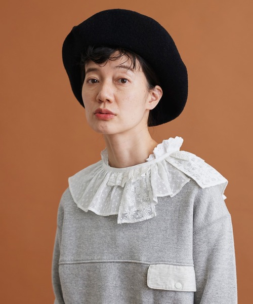 Malle（マル）の「Malle　いろいろレース付け衿（付け襟・レディース・ブラック/オフホワイト/ブルー・FREE）」の2枚目の写真