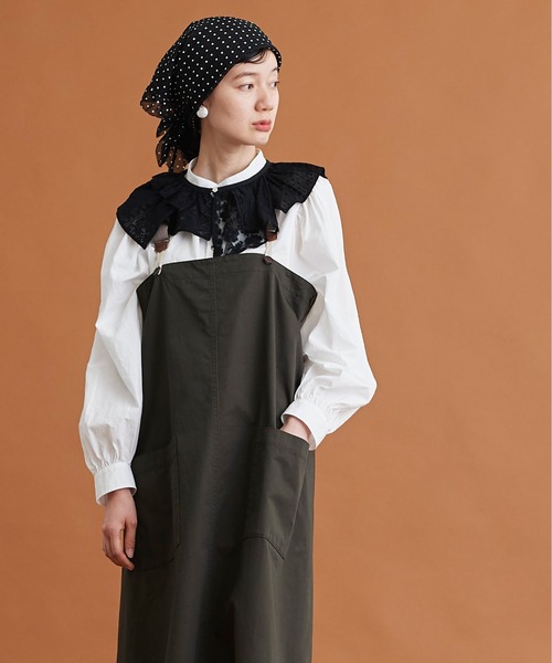 Malle（マル）の「Malle　いろいろレース付け衿（付け襟・レディース・ブラック/オフホワイト/ブルー・FREE）」の9枚目の写真