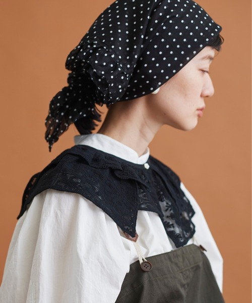 Malle（マル）の「Malle　いろいろレース付け衿（付け襟・レディース・ブラック/オフホワイト/ブルー・FREE）」の11枚目の写真