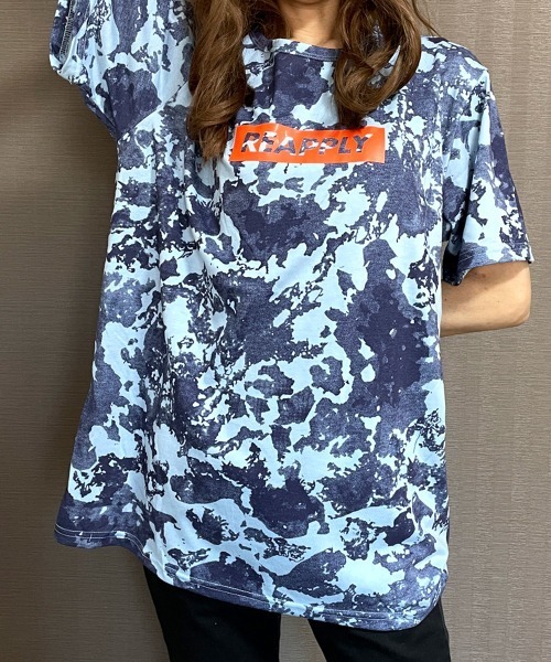Burner（バーナー）の「【GROOVY STORE】レギュラーフィットタイダイラバープリント総柄ボックスロゴストリート半袖ビックTシャツ（Tシャツ/カットソー・レディース・その他1/その他2/その他3・L/LL/M）」の2枚目の写真