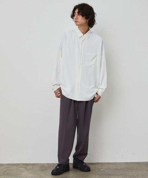 JUNRED(ジュンレッド)の「オーバーサイズドレープシャツ(シャツ/ブラウス・メンズ・ホワイト/ブラック/ブルー系その他4/グリーン系その他・S/M/L)」の18枚目の写真