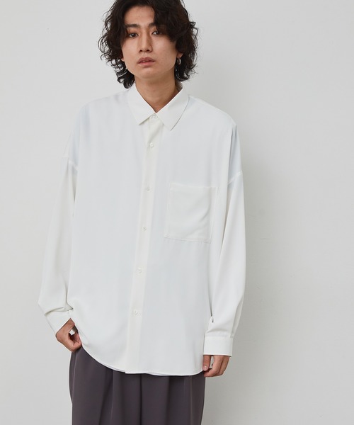 JUNRED(ジュンレッド)の「オーバーサイズドレープシャツ(シャツ/ブラウス・メンズ・ホワイト/ブラック/ブルー系その他4/グリーン系その他・S/M/L)」の16枚目の写真